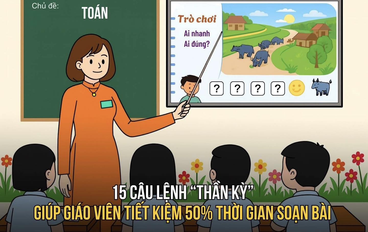 15 câu lệnh thần kỳ giúp giáo viên tiết kiệm 50% thời gian soạn bài – sinh động hơn, chuyên nghiệp hơn chỉ sau 1 lần bấm!